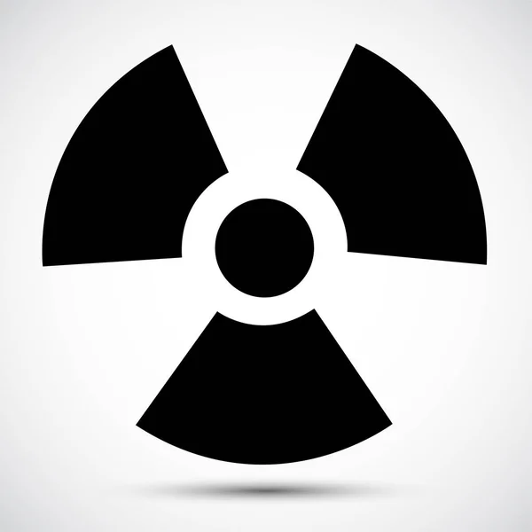 Radyasyon Siyah Simge Beyaz Arka Plan Üzerinde İzole — Stok Vektör