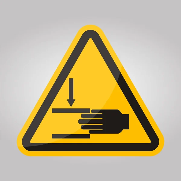 Beware Of Crushing Hand Symbol Isolate On White Background,Vector Illustration EPS.10 — Stock Vector