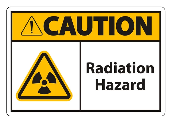 Strahlungsgefahr Symbolzeichen isoliert auf weißem Hintergrund, Vektorillustration — Stockvektor