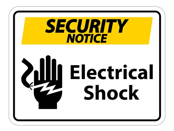 Signo de símbolo de electrocución de choque eléctrico, ilustración de vectores, aislamiento en la etiqueta de fondo blanco .EPS10 — Vector de stock