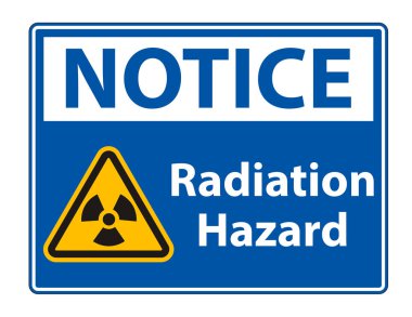 Beyaz Arkaplanda Radyasyon Tehlike Sembolü İşareti İzole Edildi, Vektör Resimleri 