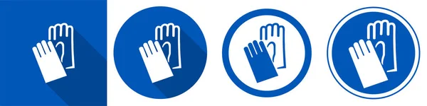 Symbol Tragen Handschutzschild Isolat auf weißem Hintergrund, Vector Illustration EPS.10 — Stockvektor