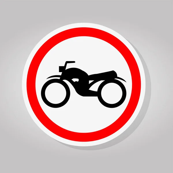 交通道路標識は、白い背景にバイクの乗車標識を隔離保ちます, ベクトルイラスト — ストックベクタ