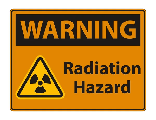 Strahlungsgefahr Symbolzeichen isoliert auf weißem Hintergrund, Vektorillustration — Stockvektor