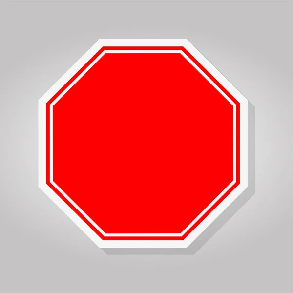 Red Stop Sign Isolate On White Background,Vector Illustration — Stock Vector