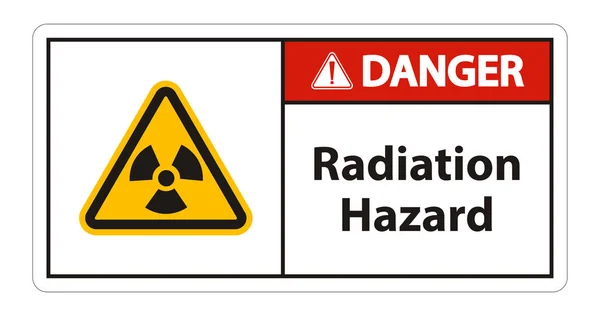 Simbolo di pericolo di radiazione Isolato su sfondo bianco, Illustrazione vettoriale — Vettoriale Stock
