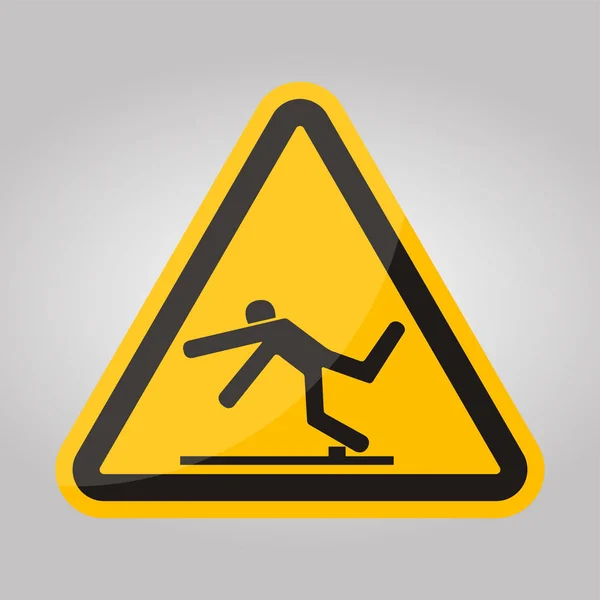 Beware Trip Hazard Symbol Isolate On White Background,Vector Illustration EPS.10 — Stock Vector