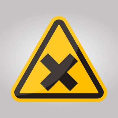 Dikkat Tahriş Edici Sembol Sarı İşaret Beyaz Arka Plan, Vektör İllüstrasyon Eps.10 