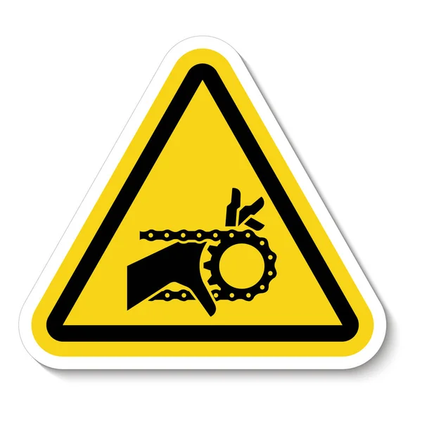 Hand Entanglement Chain Drive Symbol Sign Isolera på vit bakgrund, vektor Illustration — Stock vektor