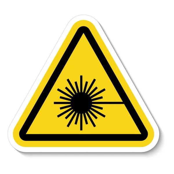 Méfiez-vous du symbole de faisceau laser Isoler sur fond blanc, Illustration vectorielle — Image vectorielle