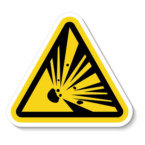 Pas op explosieve materiaal symbool teken isoleren op witte achtergrond, vector illustratie — Stockvector