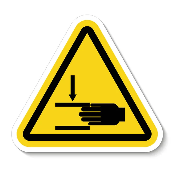 Fuerza de aplastamiento de mano desde arriba Aislamiento de signo de símbolo sobre fondo blanco, ilustración vectorial — Archivo Imágenes Vectoriales