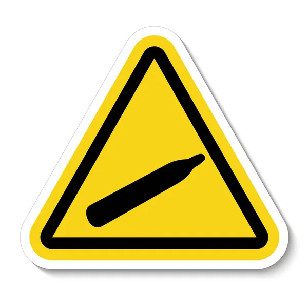 Danger Pressure Gas Symbool Sign Isolate Op Witte Achtergrond, Vector Illustratie — Stockvector
