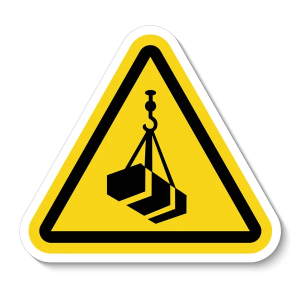 Beware Overhead Load Symbol Isolate On White Background,Vector Illustration — Stock Vector
