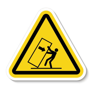Body Crush Tip over Hazard Symbol Sign Isolate on White Background,Vector Illustration  clipart