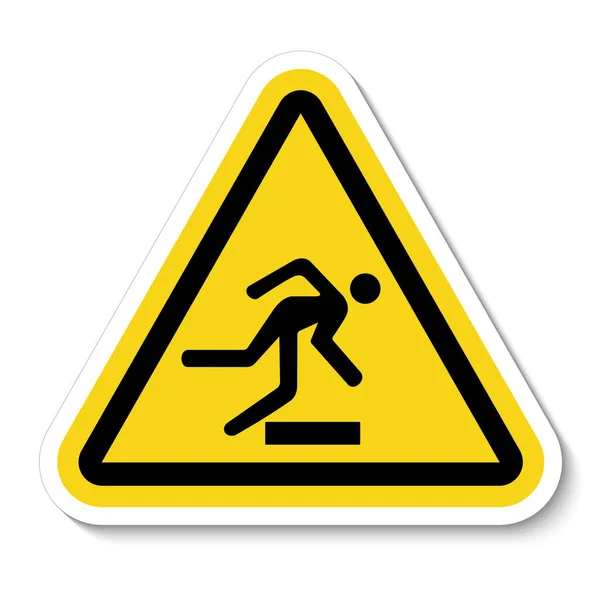 Cuidado con los obstáculos Signo de símbolo Aislar sobre fondo blanco, Vector Illustratio — Vector de stock