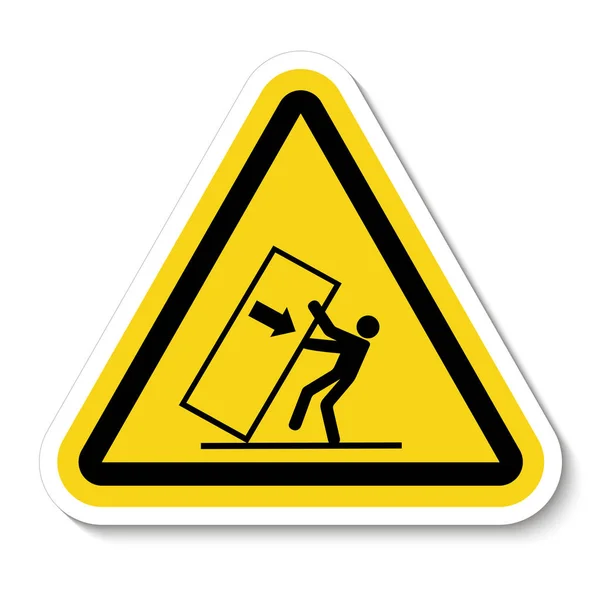 Body Crush Tip over Hazard Symbol Sign Isolate auf weißem Hintergrund, Vektor Illustration — Stockvektor