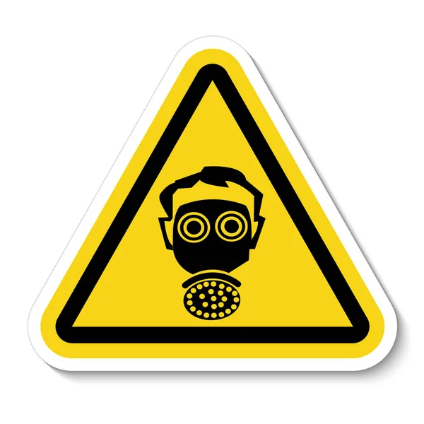 Symbol Atemschutzmaske tragen Zeichen Isolate auf weißem Hintergrund, Vector Illustration EPS.10 — Stockvektor