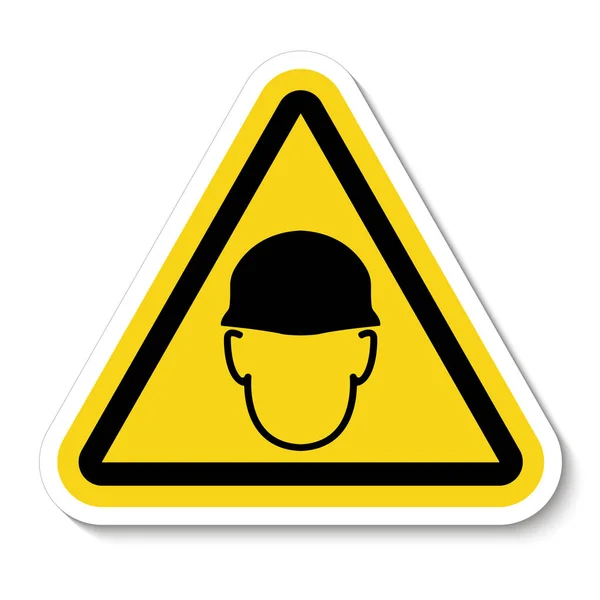 Wear helmet Sign symbol Isolate On White Background,Vector Illustration EPS.10 — Stock Vector