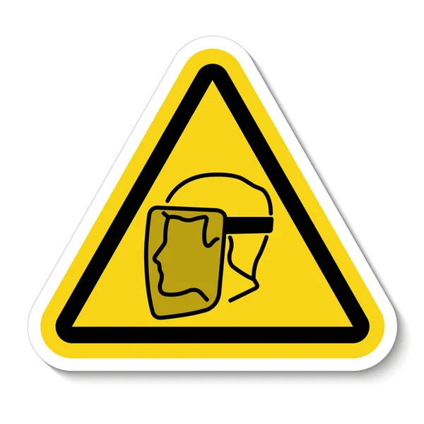 Symbool Face Shield Moet worden gedragen teken Isoleren op witte achtergrond, Vector Illustratie EPS.10 — Stockvector