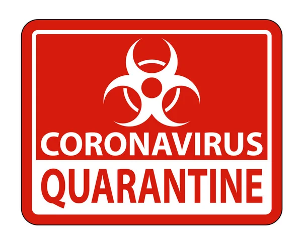 Coronavirus Quarantine Sign Isolate White Background Vector Illustration Eps — 图库矢量图片