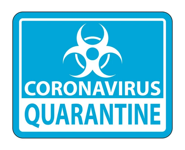 Coronavirus Quarantine Sign Isolate White Background Vector Illustration Eps — 图库矢量图片