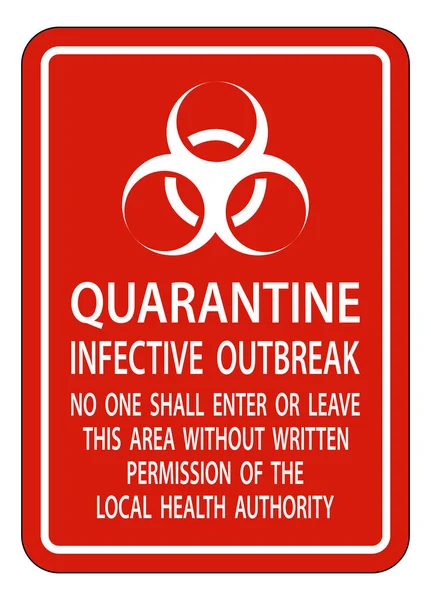 Peligro Quarantine Infective Outbreak Sign Aislar Sobre Fondo Transparente Ilustración — Vector de stock