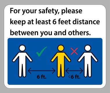 2 metre mesafeyi koruyun, güvenliğiniz için, lütfen diğerleriyle aranıza en az 2 metre mesafe koyun.. 