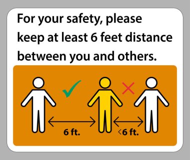 2 metre mesafeyi koruyun, güvenliğiniz için, lütfen diğerleriyle aranıza en az 2 metre mesafe koyun.. 