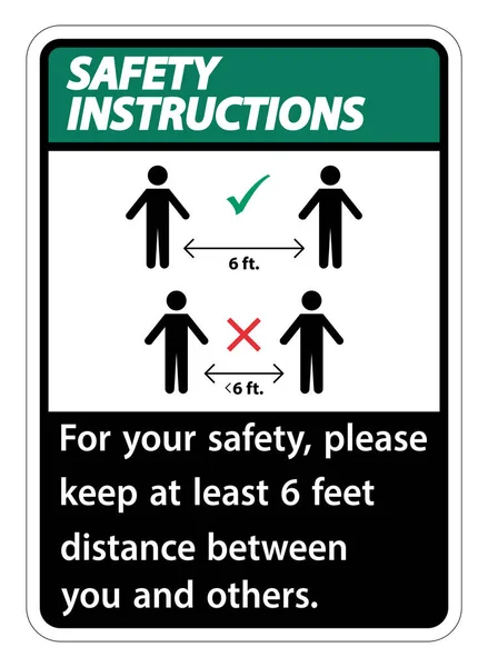 Safety Instructions Keep Feet Distance Your Safety Please Keep Least — Stock Vector