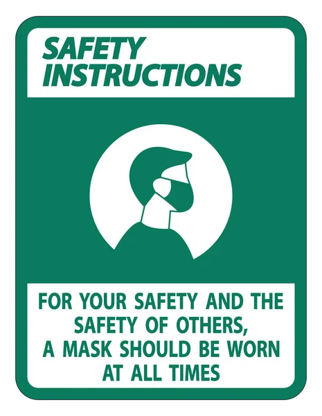 Οδηγίες Ασφαλείας Για Την Ασφάλειά Σας Και Άλλοι Μάσκα Ανά — Διανυσματικό Αρχείο