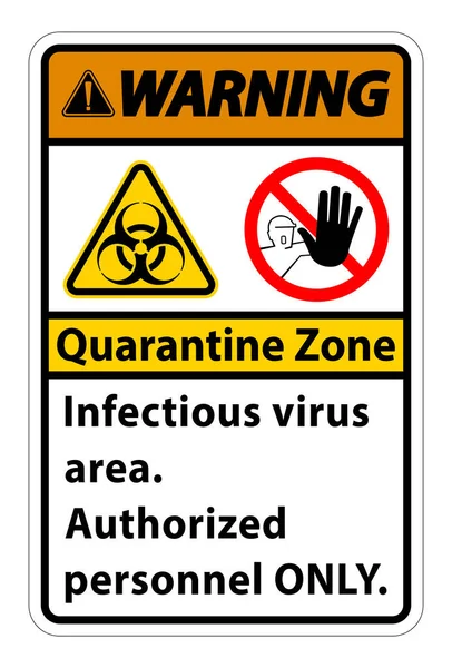 Beyaz arkaplanda Bulaşıcı Virüs Alanı uyarısı 