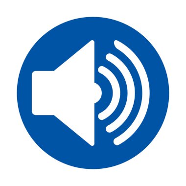 Bu grafik, dijital ortamda veya iletişim materyallerinde kullanmak için mükemmel bir ses dalgaları yayan bir hoparlörü resmeden bir ses simgesi simgesi içerir..