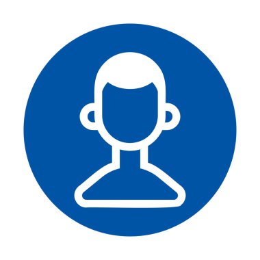 Bu minimalist mavi simge, sosyal medya profilleri ve profesyonel uygulamalar için mükemmel basit bir siluet tasarımı içeren bir kişiyi temsil ediyor..