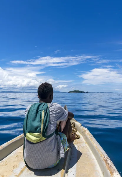 Bootsfahrt Einer Entfernten Insel Indischen Ozean — Stockfoto