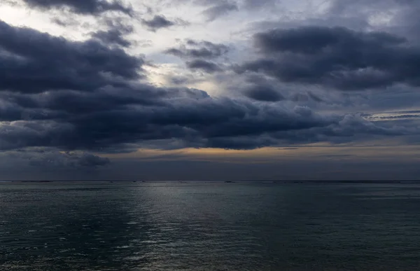 Cielo Sull Oceano Indiano Sulla Spiaggia Mauritius Prima Temporale — Foto Stock