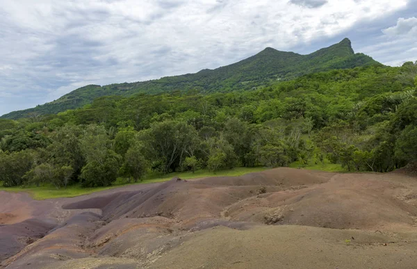 Сім Кольорові Землі Chamarel Маврикій — стокове фото