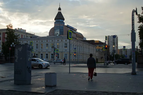 Redactionele Jekaterinenburg Regio Sverdlovsk Rusland 2019 Juni Crossroad Van Lenin Rechtenvrije Stockafbeeldingen