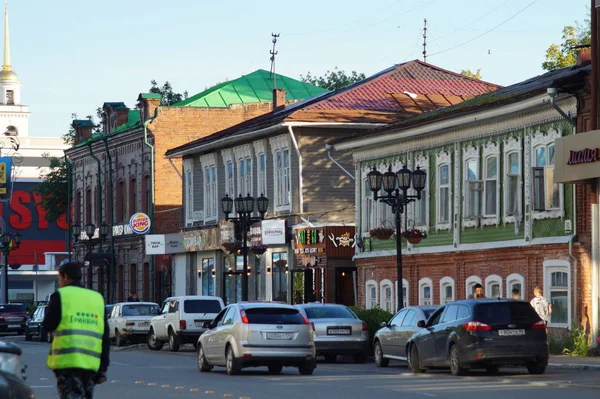 Editorial Ekaterimburgo Región Sverdlovsk Rusia Junio 2019 Paisaje Urbano Calle — Foto de Stock