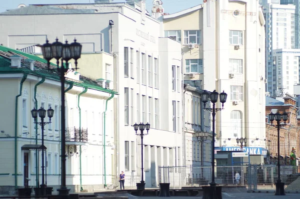 Editorial Ekaterinbourg Région Sverdlovsk Russie Juillet 2019 Paysage Urbain Piéton — Photo