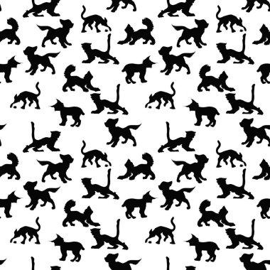 Kediler, Şablon, Siyah ve beyaz