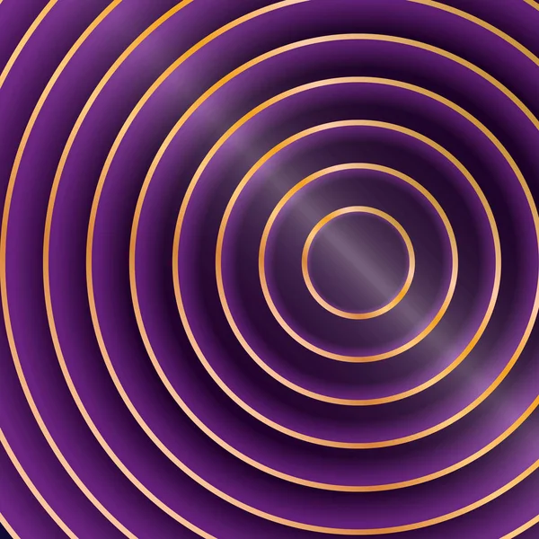 Elegant gradient circles with gold, purple vector