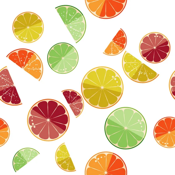 Fruits Confits Agrumes Brillants Citron Pamplemousse Orange Citron Vert — Image vectorielle