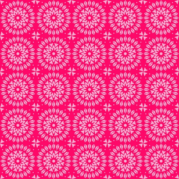 Opengewerkte Fantasie Naadloze Patroon Lace Roze Vector — Stockvector