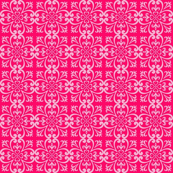 Открытый Фантазии Бесшовный Узор Кружева Розовый Вектор — стоковый вектор