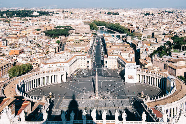 Beautiful aerial view of the Vatican Square