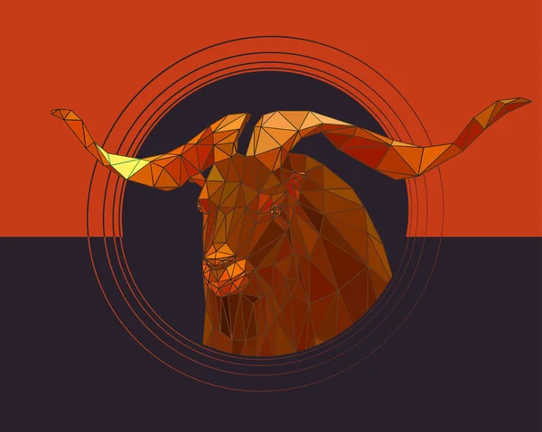 Uma cabra de montanha com grandes chifres torcidos —  Vetores de Stock