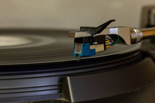 Naples Italy December 2018 Old Record Player Still Works Can — Stock Photo, Image