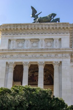 Roma, İtalya. Venezia Meydanı 'nda, Altare della Patria olarak da bilinen Vittorio Emanuele II' ye adanmış milli anıt bulunmaktadır..