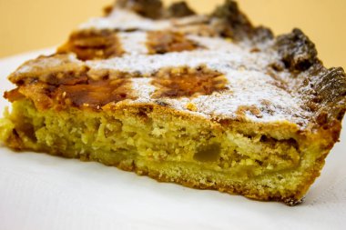 Napoli İtalya. Napoli geleneğinin tipik bir tatlı La Pastiera.